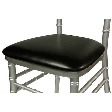 Atlas Commercial Products Chiavari Cushion, Wood-backed Cushions, Vinyl, Black WBC4BKVNL
